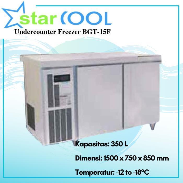BGT-15F UNDERCOUNTER FREEZER STARCOOL STAINLESS 201 SUHU -12 s/d -19 STARCOOL BGT-15F