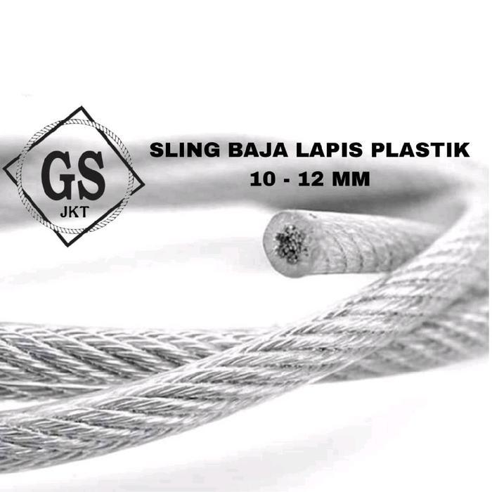 [] kawat sling baja lapis plastik 12mm / kawat seling lapis plastik 12mm