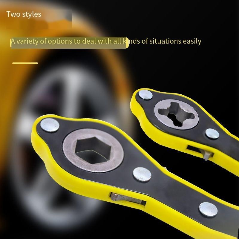 Car Labor-saving Jack Ratchet Wrench Scissor Jack Garage Tire Wheel Lug Wrench Handle Labor-saving W