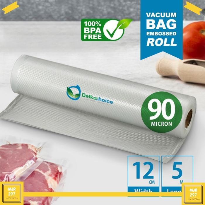 PLASTIK VACUUM VACUM VAKUM MAKANAN EMBOSSED EMBOS ROLL DELKOCHOICE
