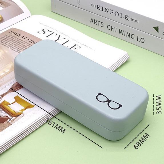Kotak Kacamata Fashion Portabel Besi Tahan Tekanan logo kacamata Box Kacamata aesthetic B005
