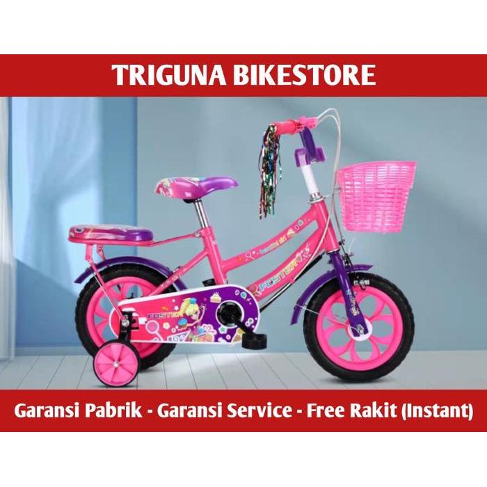 Sepeda Anak Perempuan 12 Inch Foster 2 - 4 Tahun Murah
