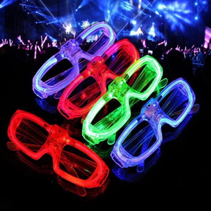 Kacamata Led Kotak - Kacamata pesta karnaval warna warni