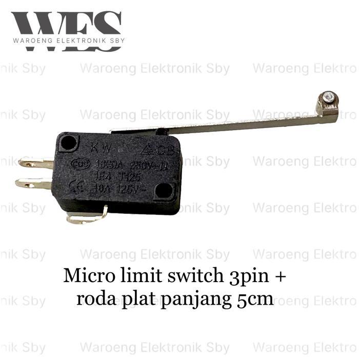 MICRO LIMIT SWITCH 3 PIN + RODA PANJANG 5CM