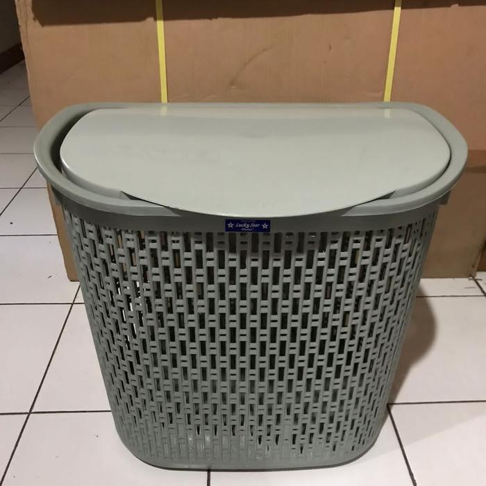Keranjang pakaian tutup/laundry basket 691T lucky star