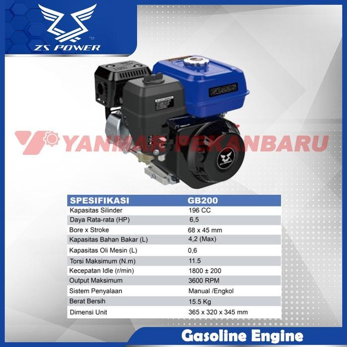 Mesin Pengerak Engine Zs-Power GB-200