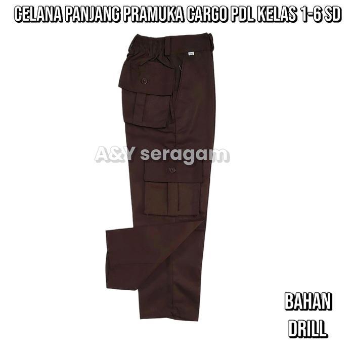SETELAN SERAGAM PRAMUKA SEKOLAH SD ANAK LAKI LAKI BAJU PRAMUKA LENGAN PENDEK CELANA COKLAT PDL
