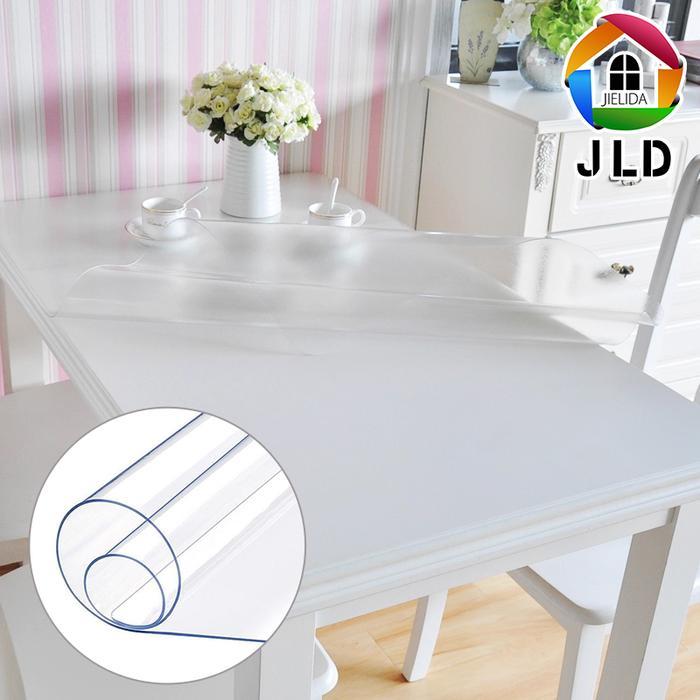 Jielida Taplak Meja Transparan / Berkualitas Tebal 0.8Mm / Taplak Meja Makan Bening/ Taplak Meja