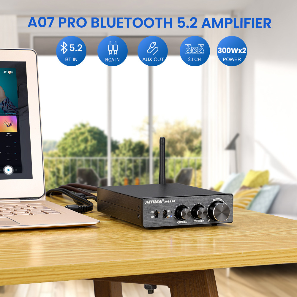 AIYIMA TPA3255 Bluetooth Power Amplifier A07 PRO Audio Amplifier 2.0 Stereo Speaker Amplifiers HiFi