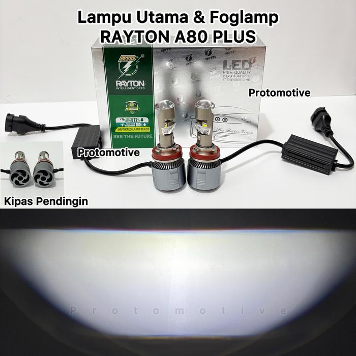 Lampu Utama & Foglamp Rtd Rayton A80 Plus Socket H11 Best Seller