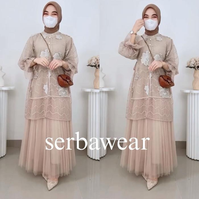 "New" Milea Outer Kondangan Outer Tunik Rompi Tille Garden Outer Tunik outer Kondangan Outer Lebaran