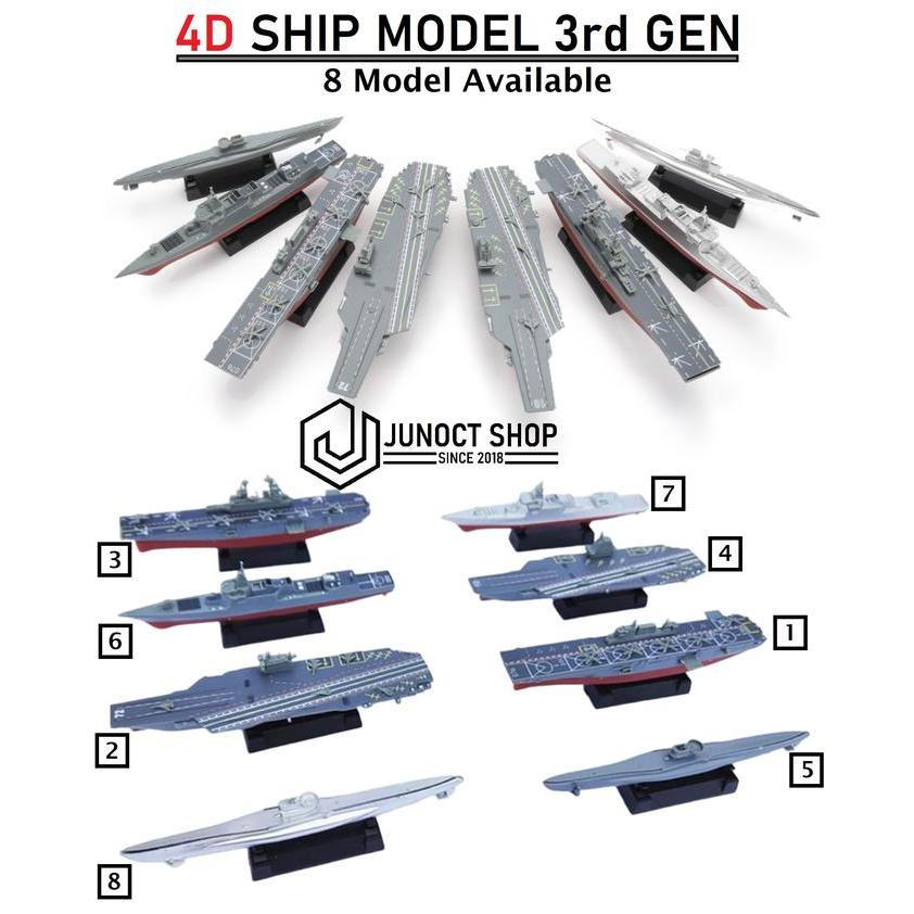 ORIGINAL Kit Kapal Perang 4D 3rd Gen Angkatan Laut Marine Plastik Mainan READY STOCK