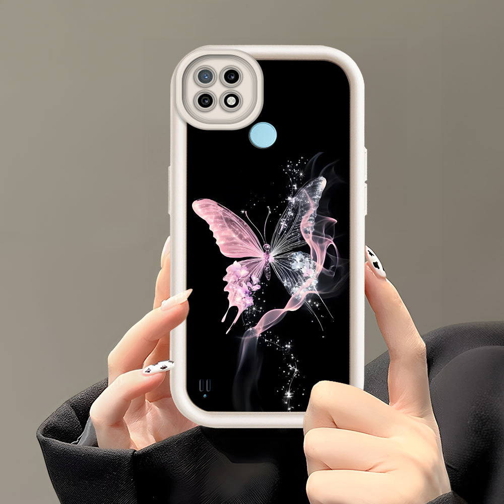 Casing Hp Untuk Realme C21 Phone Case Softcase Soft Imut Kesing Kupu Cassing DXH30 6164 TY