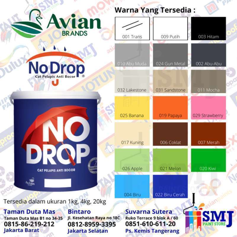 Cat Tembok Waterproofing Anti Bocor Exterior No Drop Kemasan 20 Kg
