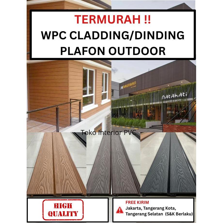 WPC plafon outdoor / Wall Cladding Dinding Outdoor / Ceiling WPC / Wood panel Dinding Kayu Tahan Air
