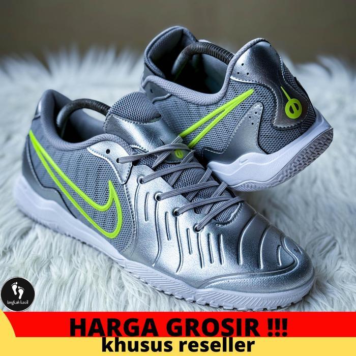 Terbaru Sepatu Bola Nike Tiempo Legend 9 Elite White Silver Volt Ic