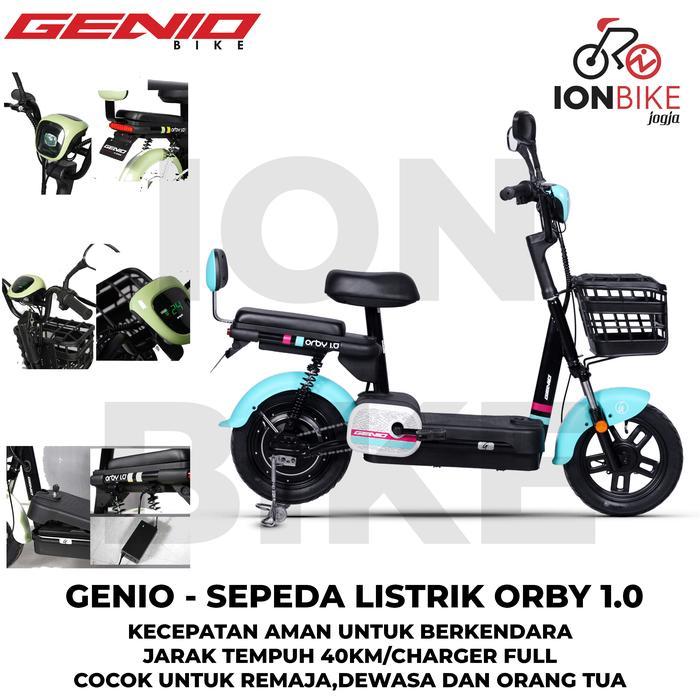 Sepeda Listrik Genio Orby 1.0 350 Watt 36 V Terbaru Elektrik Electric E-Bike Selis Moped 350W  36V A