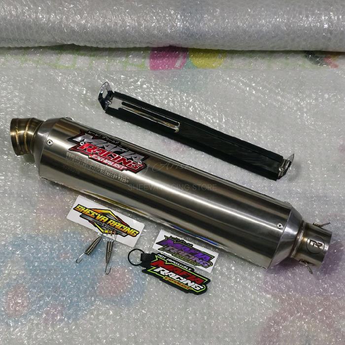 Slincer Mafia Original Type Oval Long 35Cm Suara Bass Adem Kalem Inlet 50Mm Knalpot