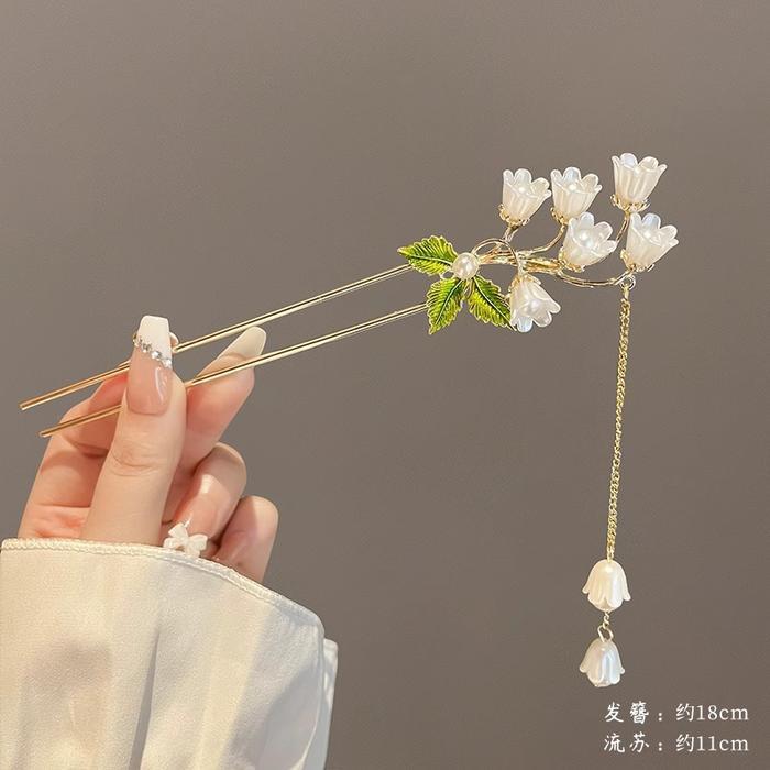 Anneui [Part 1] Tusuk Konde Imlek Sincia Tassel Hairpin Sanggul Pesta Bandul Cepol Rambut Konser