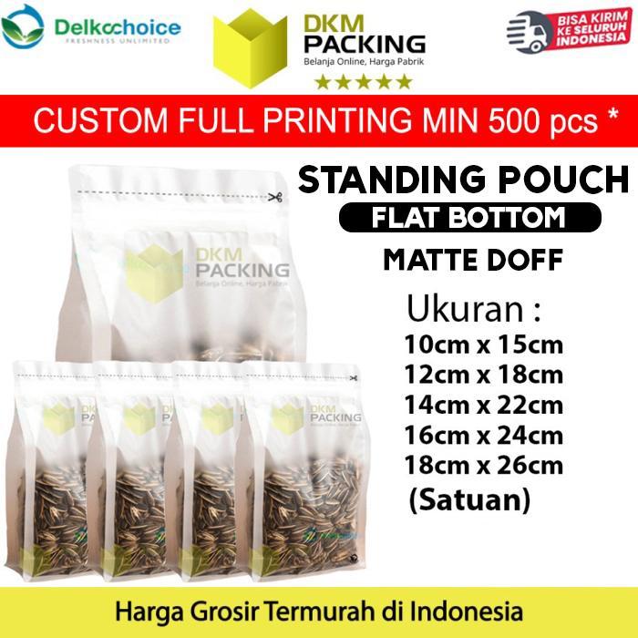 Plastik Klip FLAT BOTTOM MATTE DOFF Kemasan Makanan DELKOCHOICE