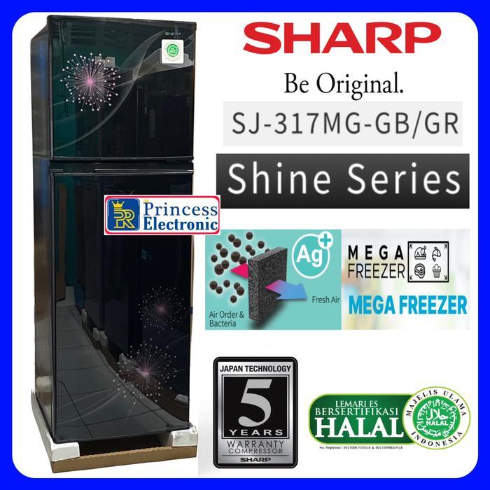 Sharp kulkas 2 pintu SJ 317MG Model terbaru