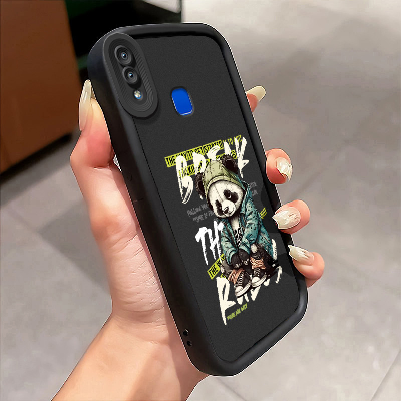 Casing Hp untuk VIVO Y91 Y91i Y93 Y93s Y95 Case Panda Modis Kasing silikon Cesing Tahan lama warnany