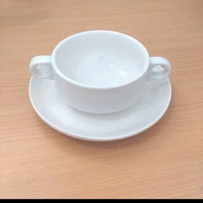 Mangkok Soup Keramik / Consume Set Siera / Mangkuk Zupa Cup ( 6 pcs )