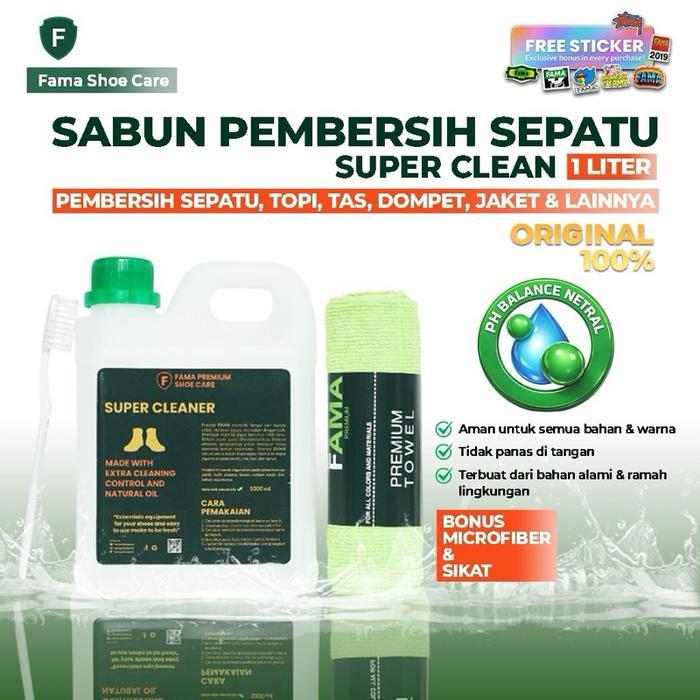 FAMA-SUPER CLEANER 1 LITER-PEMBERSIH SEPATU-SABUN SEPATU-SHOE CLEANER-SHOES CLEANER