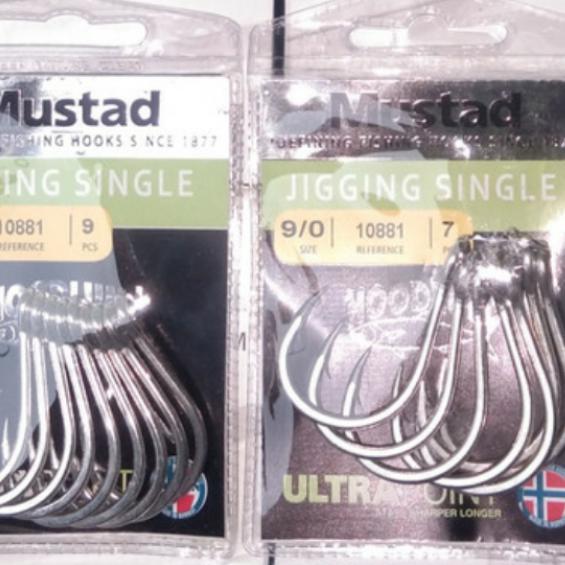 Mustad Jigging Hook 10881 Size 7/0 Dan 9/0