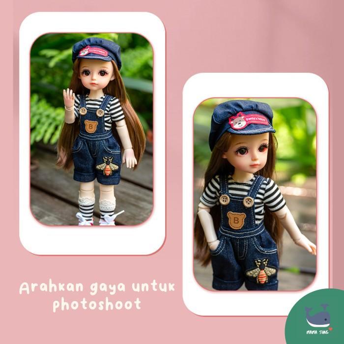 Mama Sing Mainan Boneka Perempuan Premium 30cm Princess BJD dengan Sendi-sendi Fleksibel & Pilihan