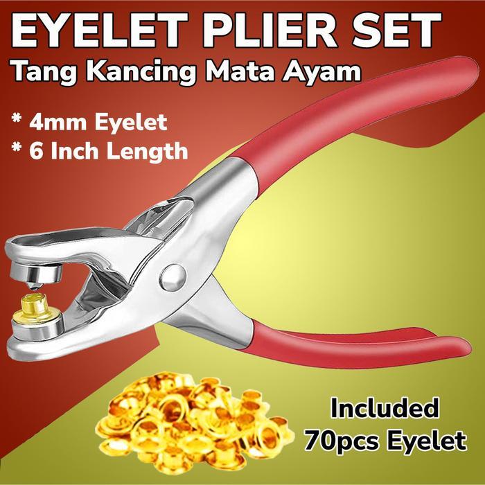 Tang Kancing Mata Ayam Alat Pasang Press Jepret Cetet Pengencang Eyelet Sabuk Ban Pinggang Tas Baju