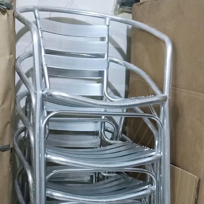 Kursi Aluminium Foodcourt Kursi Outdoor Pujasera Kursi Cafe Kafe Anti Karat Kursi Teras Bina Karya