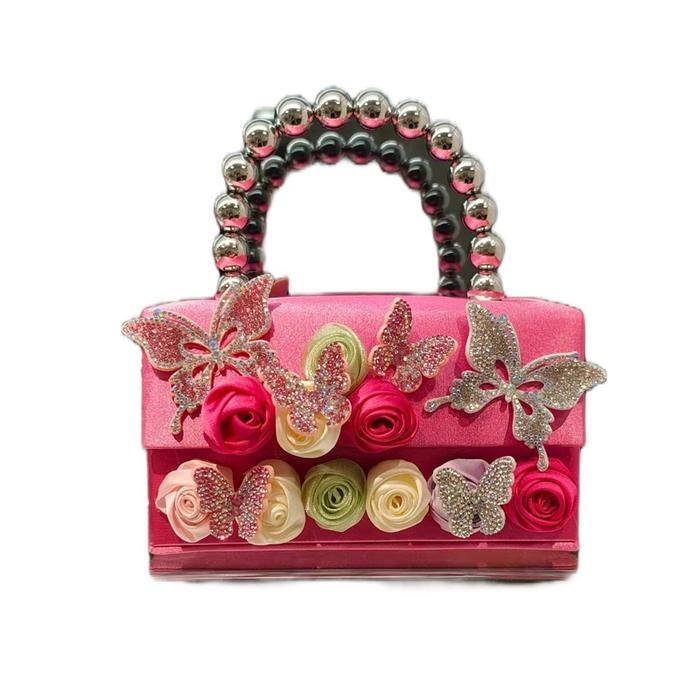 0023 Tas Pesta Kupu Bunga Tas Pesta Cantik Premium Tas Pesta Unik Elegan Tas Pesta Wanita Tenteng