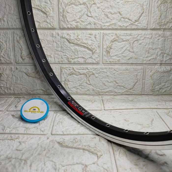 Rims Velg BMX 20 ARAYA TM620 Murni 406 Rim Lubang 36H Mata Ikan Alloy Double Wall ke Line BLACK CNC