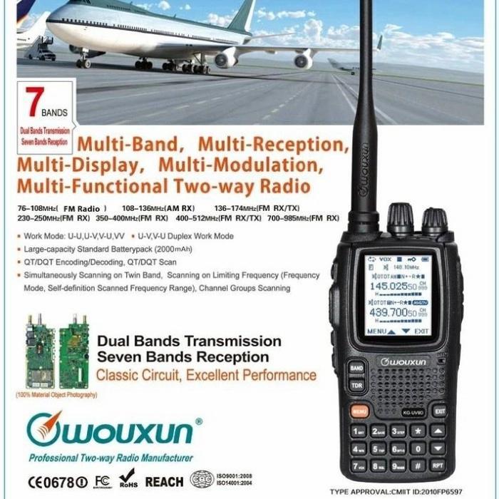 Promo Ht Uv9D Wouxun Vhf Uhf Multiband Am Fm Receiver
