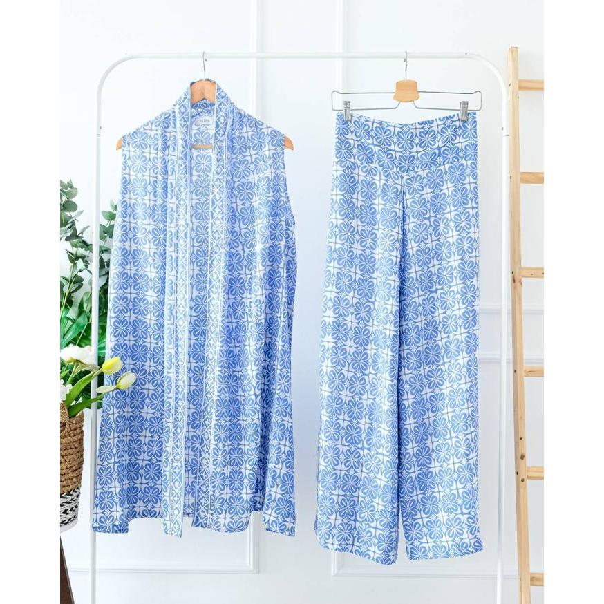 Outer Set Batik Wanita Setelan Batik Modern Outer Kulot Panjang