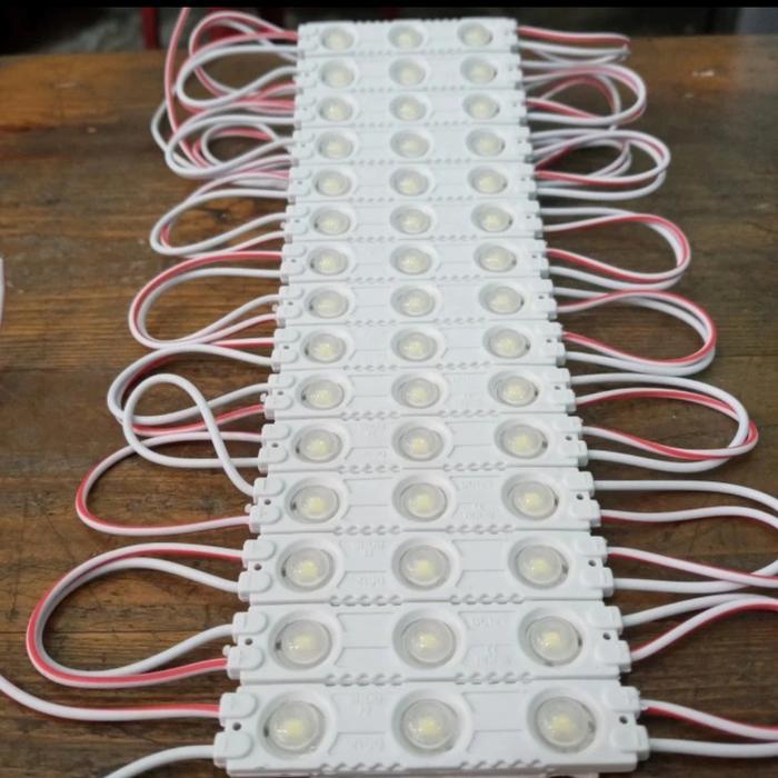 LAMPU LED MODUL 3 MATA DC 12 V WARNA PUTIH