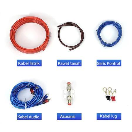 Paket Kabel Audio Mobil Full Set / Instalasi Sound System Mobil - Car Audio Speaker Subwoofer 12