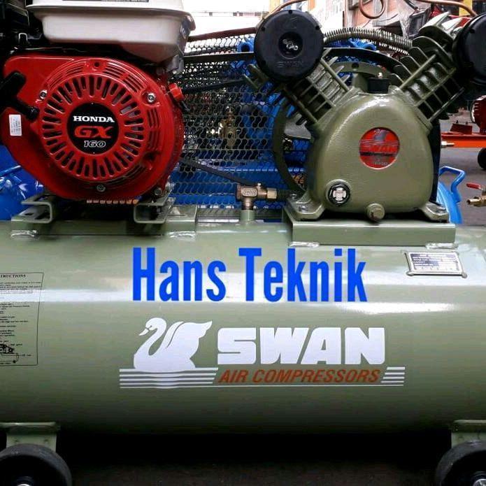 Kompresor SWAN 1 PK HP Bensin Honda Pompa Angin Compressors Original