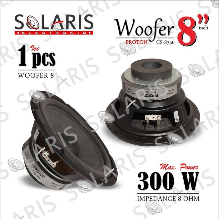 TERLARIS WOOFER 8 Inch DOUBLE MAGNET 300 Watt SPEAKER KARAOKE PROTON CS-8350 Bass Mantap SALE