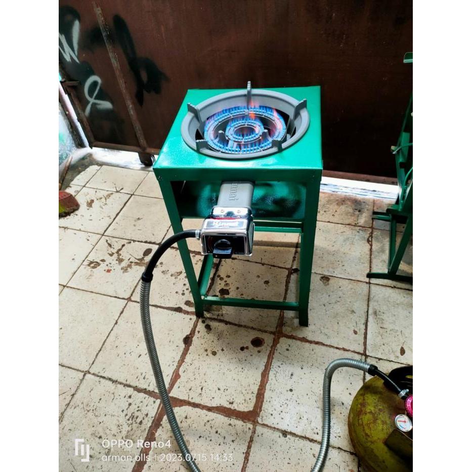 kompor gas api besar/api seribu rinnai 1set + tungku 40x40x70CM