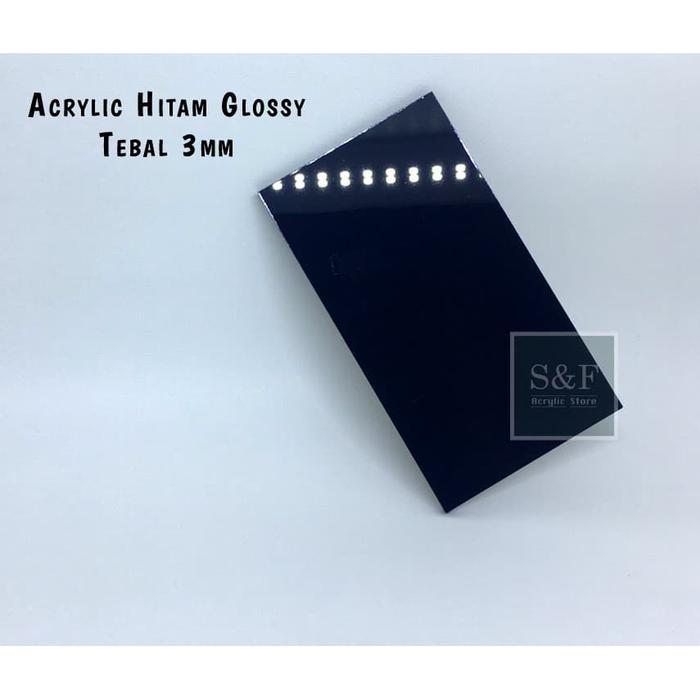AKRILIK POTONGAN 3MM HITAM / ACRYLIC 3MM / AKRILIK LEMBARAN / AKRILIK