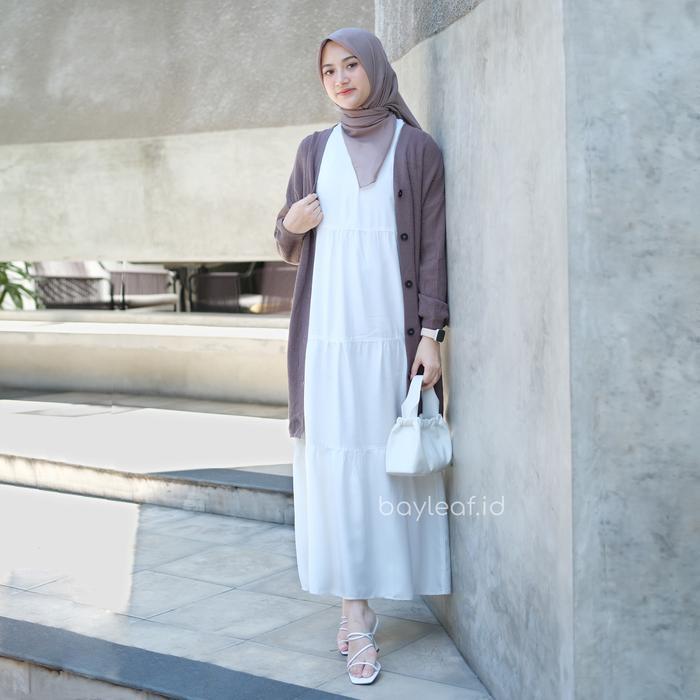 Bayleaf.id Greta Dress Tanpa Lengan Panjang Baju 120cm