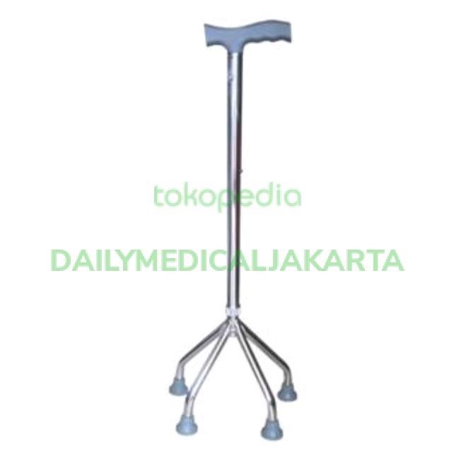 Ready tongkat jalan kaki 4 sellaco Tongkat Medis Stainless Kemenkes