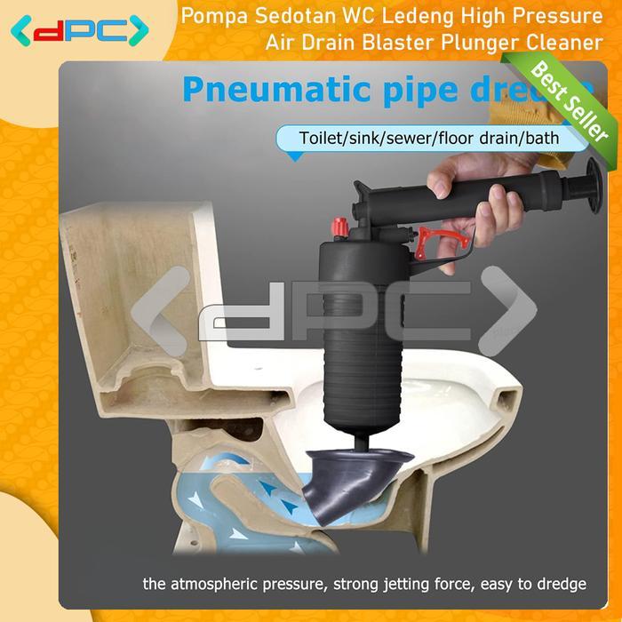 Pompa Wc Ledeng Mampet High Pressure Air Drain Blaster Plunger Cleaner