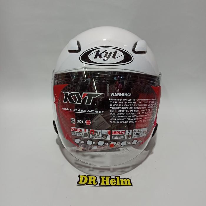 Helm Kyt Dj Maru Polos Putih Populer