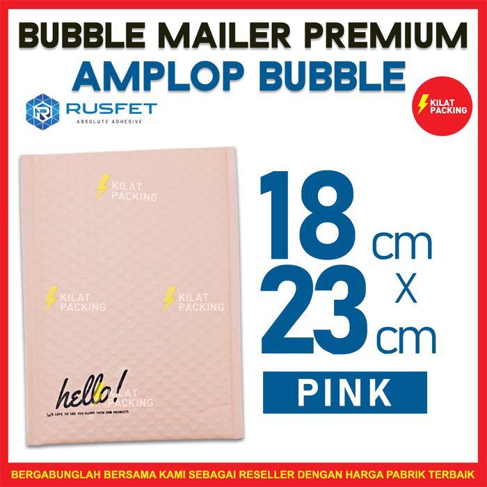AMPLOP BUBBLE MAILER RUSFET NUDE PINK 18x23 TERMURAH