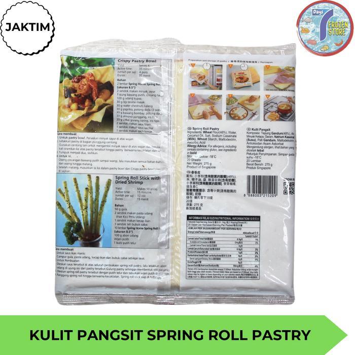 JTTOP KULIT PANGSIT SPRING ROLL PASTRY GYOZA SKIN KULIT LUMPIA