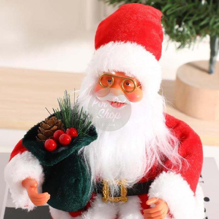 TERLARIS Patung Santa Natal 30cm Duduk Polos Figur Boneka Santaclaus Premium Sinterklas Christmas