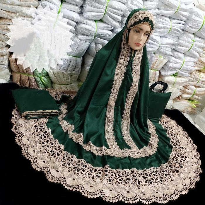 Mukena dewasa andin ikatan cinta jumbo kd full renda seroja terbaru mukena prada princess keong